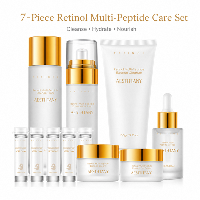 Skincare Skintific - 7PCS Set Perawatan Kulit Retinol Multi-Peptida,
