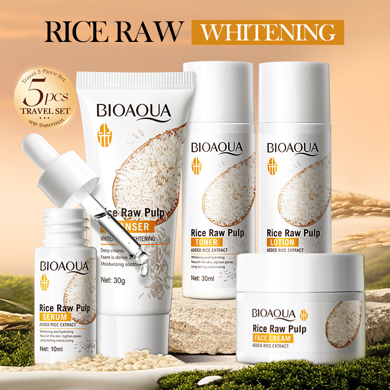 Skincare Whitening - Set Perawatan Kulit Beras Puree Pemutih