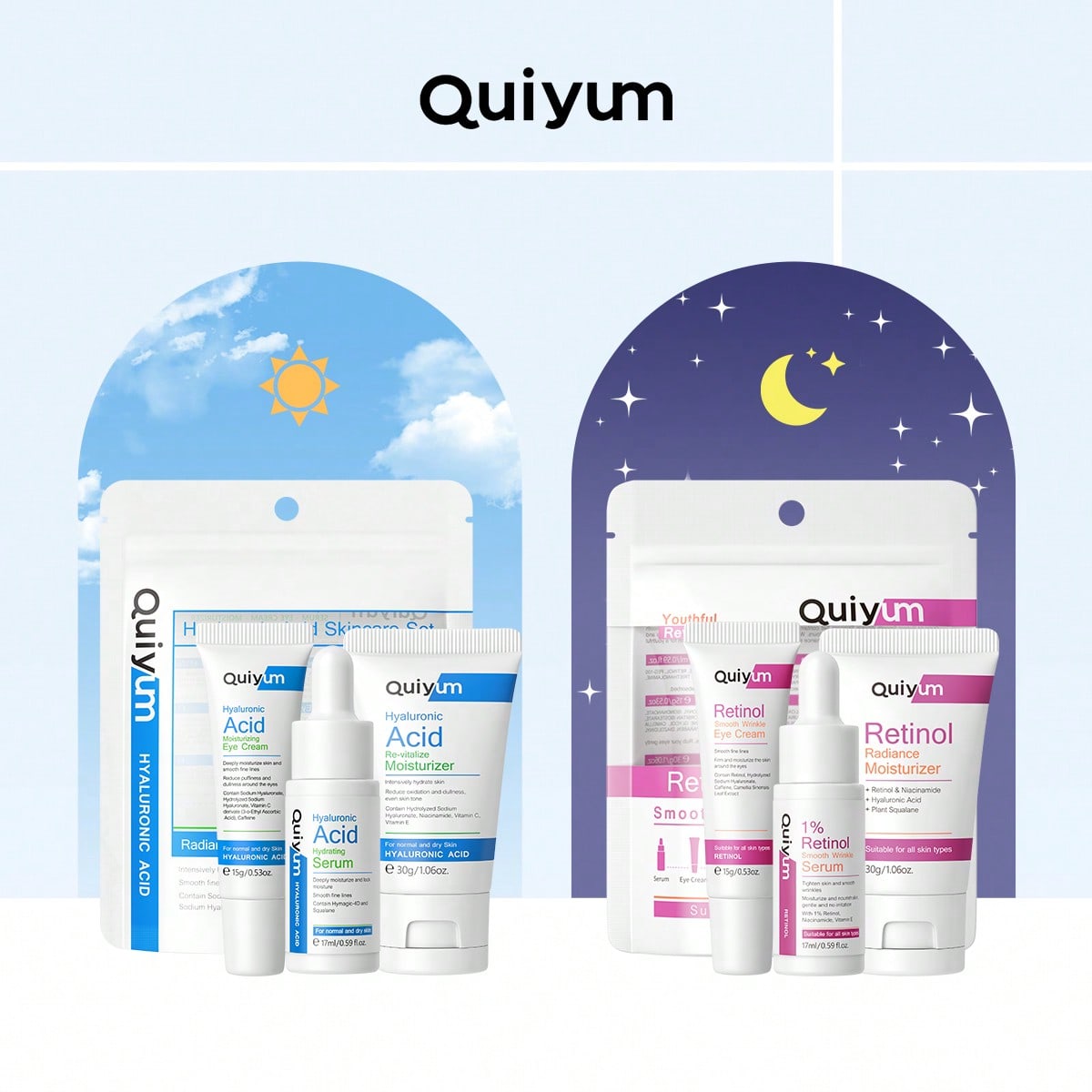 Skincare Skintific - QUIYUM Retinol+Hyaluronic Acid Set Perawatan Kulit