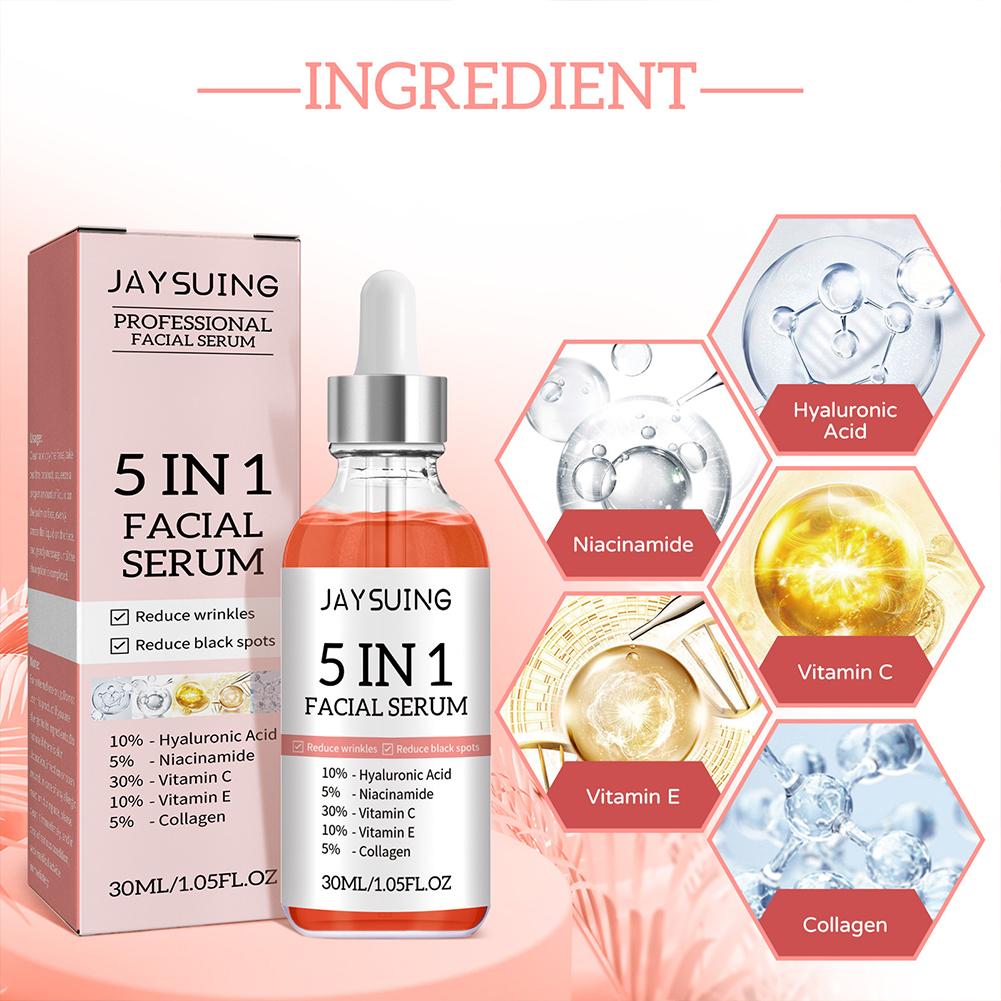 Serum Wajah 30ml 5 In 1, hidra - Ferulic Acid Serum ulasan dan harga